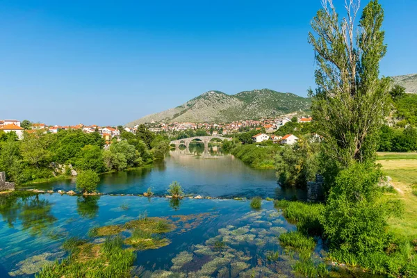 Vista Panorámica Trebinje Desde Altura Del Antiguo Templo Hercegovachka Gracanica — Foto de Stock