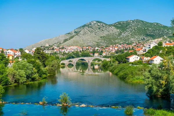 Vista Panorámica Trebinje Desde Altura Del Antiguo Templo Hercegovachka Gracanica — Foto de Stock