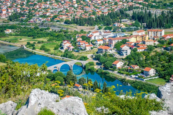 Vista Panorámica Trebinje Desde Altura Del Antiguo Templo Hercegovachka Gracanica — Foto de Stock