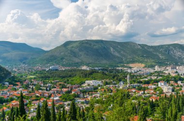 Mostar Şehir dağ tepe yükseklikten