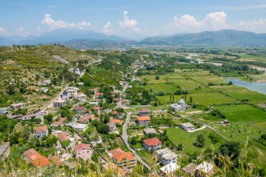 Rosafa, Arnavutluk, Shkoder Kalesi'nin panoramik görünümü