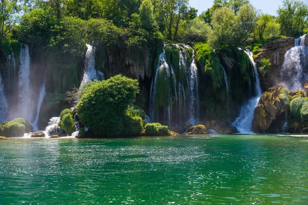 Vacker Utsikt Över Pittoreska Vattenfall Kravice Nationalpark Bosnien Och Hercegovina — Stockfoto