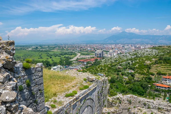 Krásný Výhled Hradeb Středověké Pevnosti Rozafa Albánie — Stock fotografie