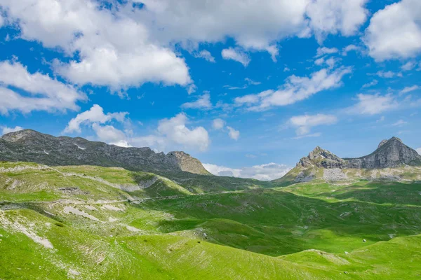 Dağ Manzaralı Görünümünü Geçmek Sedlo Kuzeyinde Karadağ — Stok fotoğraf