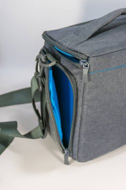 Gri çanta kemer kamera ve aksesuarları için