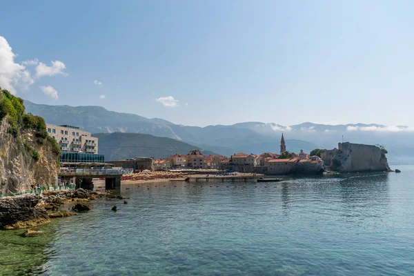 Montenegro Budva นายน 2017 องเท ยวเด นรอบเม องเก าในตอนเย — ภาพถ่ายสต็อก