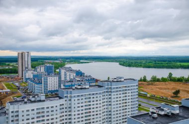 Kuş-göz görüş-Minsk kentsel sokakların, Beyaz Rusya