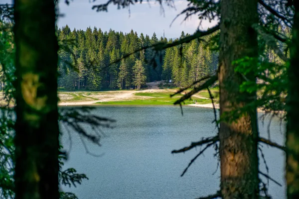 Magnifico Lago Nero Nel Parco Nazionale Durmitor Nel Nord Del — Foto Stock