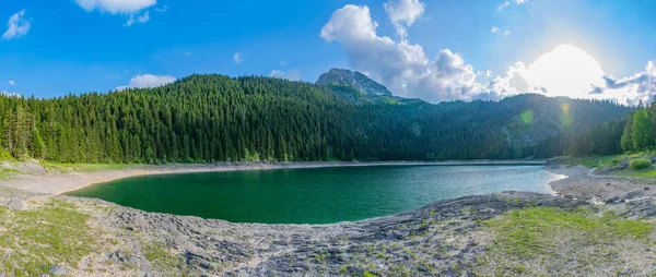 Magnifico Lago Nero Nel Parco Nazionale Durmitor Nel Nord Del — Foto Stock