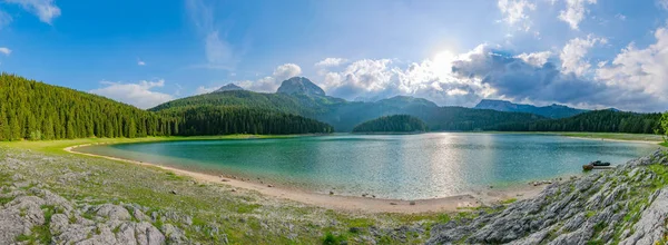 Magnifico Lago Nero Nel Parco Nazionale Durmitor Nel Nord Del — Foto Stock