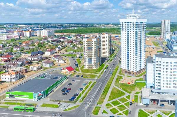 Kuş-göz görüş-Minsk kentsel sokakların, Beyaz Rusya