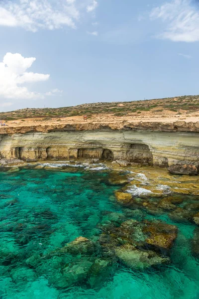 Живописные Морские Пещеры Расположены Побережье Средиземного Моря — стоковое фото