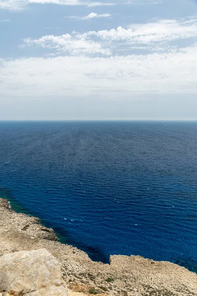 Vistas Pitorescas Costa Mediterrânea Partir Topo Montanha — Fotografia de Stock