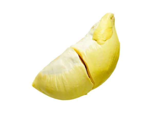 Daging Durian Kuning Kaya Terisolasi Pada Latar Belakang Putih Banyak — Stok Foto