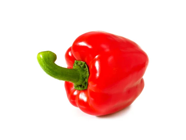 Red Bell Pepper Sweet Pepper Capsicum Isolated White Background Stock Image