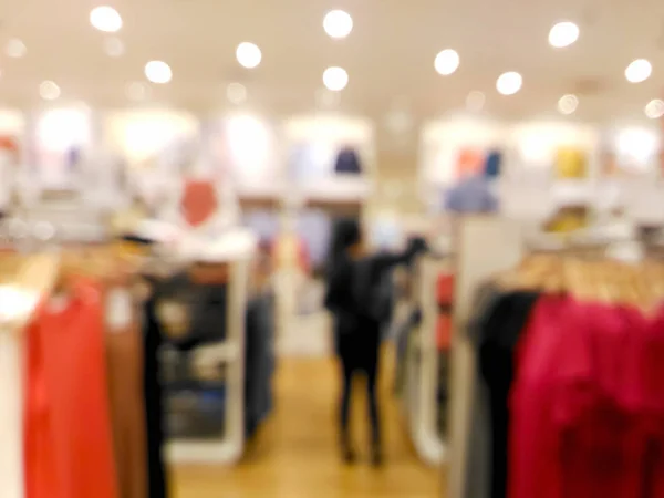 Blurred Customer Clothing Shop Bokeh Background — Stock Photo, Image