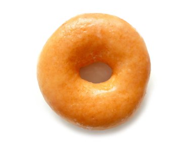 Beyaz arka plan üzerinde izole lezzetli sırlı çörek