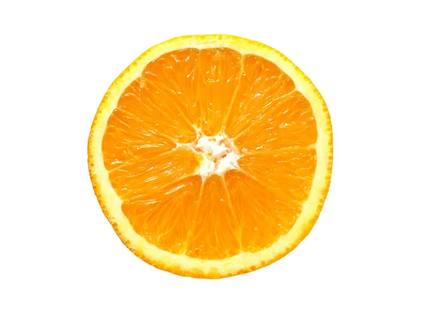 Fresh Ripe Orange Cut Half Isolated White Background — Stock Photo, Image