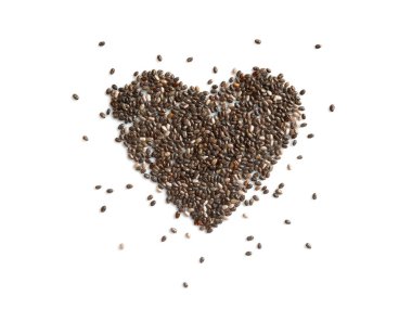 Heart shaped chia seeds clipart