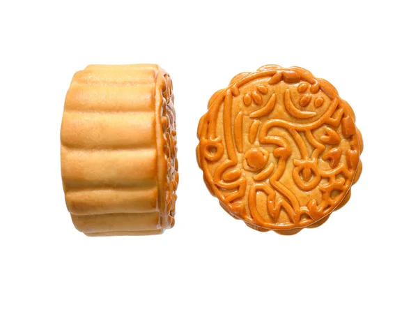 Mooncakes που απομονώνονται σε λευκό φόντο — Φωτογραφία Αρχείου