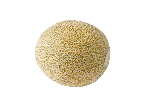 Cantaloupe Ізольований Білому Тлі Відсічним Контуром — стокове фото