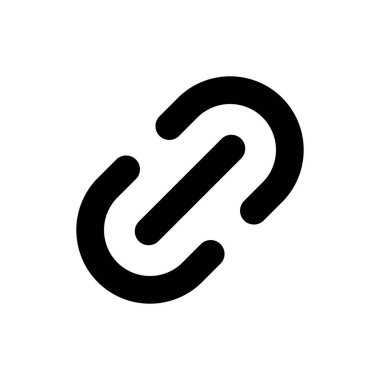 Bağlantı simgesi tasarımı illüstrasyonu. Bağlantı simgesi resmi. Beyaz arkaplanda basit bir bağlantı simgesi. Bağlantı sembolü