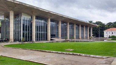 22 Şubat 2016, Vicosa, Minas Gerais, Brezilya, Federal Üniversitesi Vicosa, cephe yaşayan, modern mimaride Merkezi.