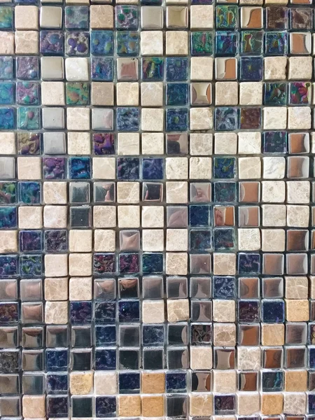 Superficie Del Pavimento Piastrellata Mosaico Ceramico Rivestito Con Superfici Lucide — Foto Stock