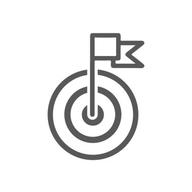 Beyaz arkaplan resimli Bayrak simgesi tasarımını hedef al.