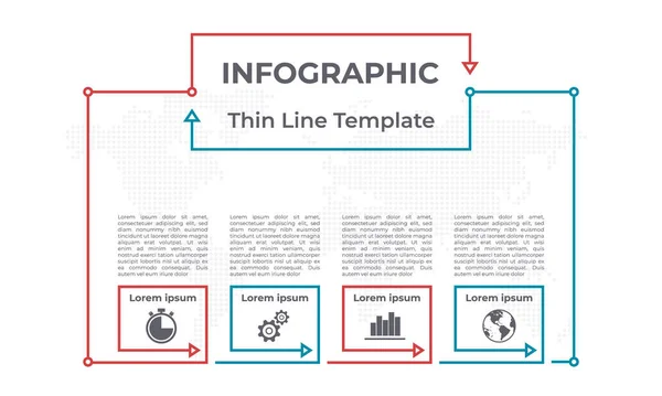 Modèle Graphique Infographique Options — Image vectorielle