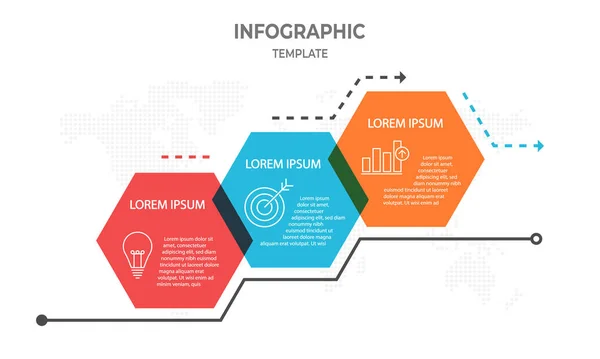 Infográfico Moderno Linha Tempo Passos Opções — Vetor de Stock