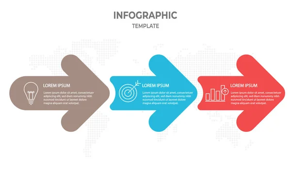 Infográfico Moderno Linha Tempo Passos Opções — Vetor de Stock