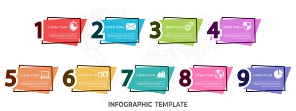 Infographie Des Éléments Modernes Avec Options Numéro — Image vectorielle