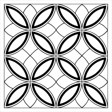 soyut geometrik desen çizimi beyaza izole edildi