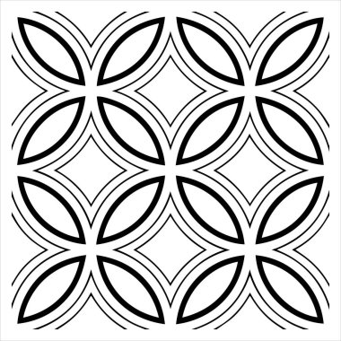 soyut geometrik desen çizimi beyaza izole edildi