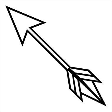 düz çizgi ok sembolü, basit arkaplansız vektör