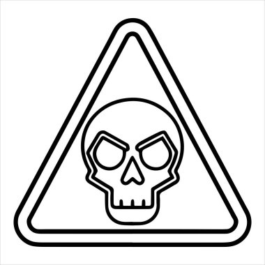 Beyaz arkaplan ile soyut kafatası vektör ana hatları