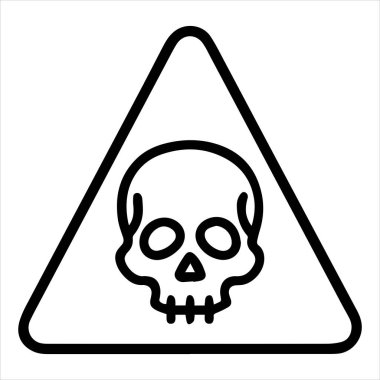 Beyaz arkaplan ile soyut kafatası vektör ana hatları