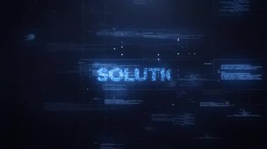 AI Dinamik Teknoloji Arkaplanı Çözüm Sözcüğü