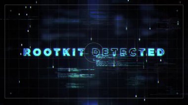 Rootkit Glitch HUD Uydu Biçimli Hologram Video