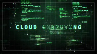 Bulut Hesaplama Arızası HUD Uydu Biçimli Hologram Video