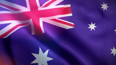 Avustralya Rüzgarda Dalgalı Bayrak Yavaş Harekette Resmi Bayrak