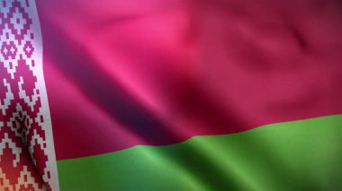 Belarus Dalgalı Bayrağı Rüzgarda Sallanıyor Resmi Bayrak