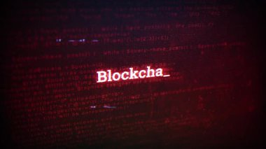 Bilgisayar ekranındaki dijital ekran iletisindeki engelleme zinciri V01