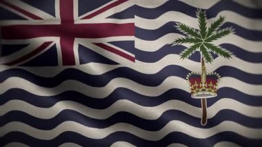 İngiliz Hint Okyanusu Bölgesi Rüzgardaki Dalgalı Bayrak