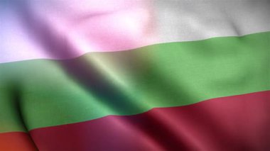 Bulgaristan Yavaş Harekette Rüzgarda Bayrak Dalgalanıyor Resmi Bayrak