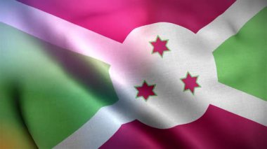 Burundi Dalgalı Bayrağı Rüzgarda Sallanıyor Resmi Bayrak