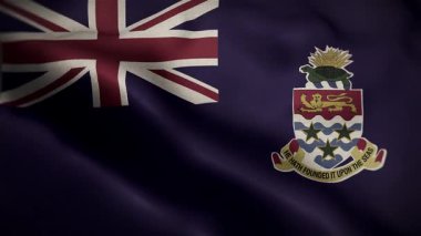 Cayman Adaları Rüzgardaki Dalgalı Bayrak