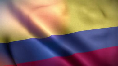 Kolombiya Rüzgarda Dalgalı Bayrağı Yavaş Hareket Eden Resmi Bayrak