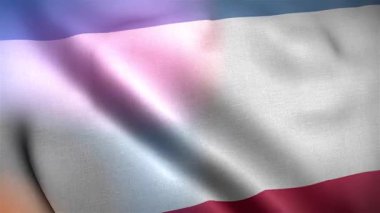 Crimea Wavy Flag in the Wind in Slow Motion Sallanan Resmi Bayrak